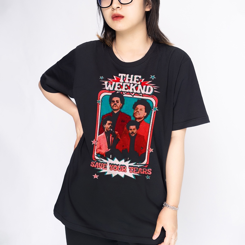 MIUs /Áo thun The Weeknd Retro Y2K wright hiphop rap rapper cotton phong cách âu mỹ!