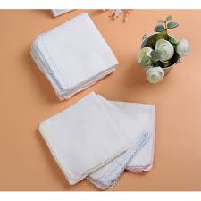 10 Khăn sữa cho bé xuất Nhật mẫu trắng, chất liệu gạc xô cao cấp, không họa tiết