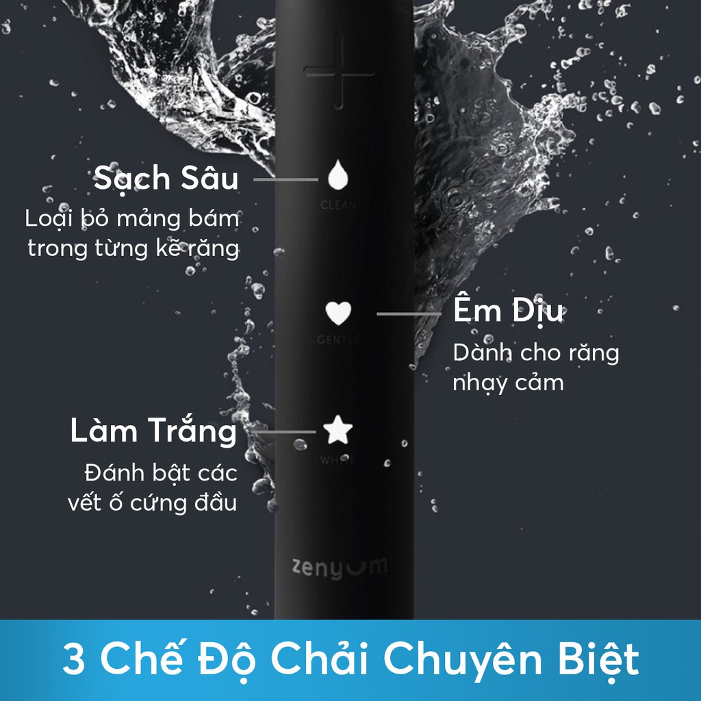 Combo 3 Đầu Bàn Chải Điện Zenyum Sonic Thay Thế - Màu Xanh Dương