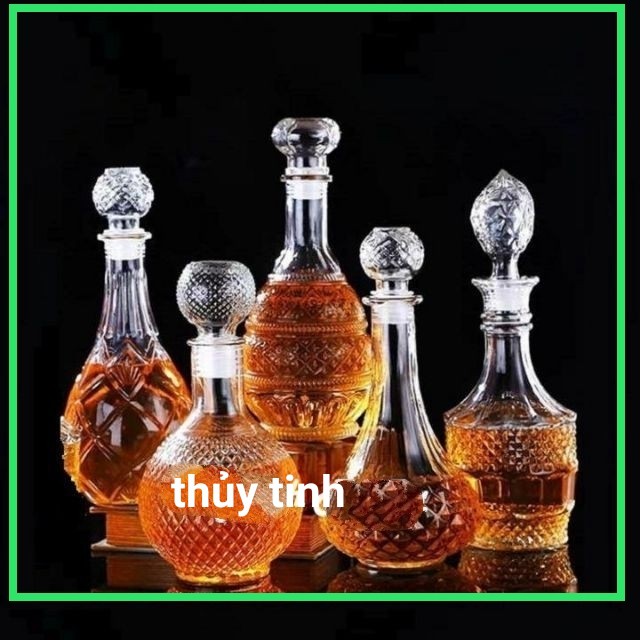 COMBO 5 CHAI ĐỰNG RƯỢU THỦY TINH 750ML - 900ML, BÌNH ĐỰNG RƯỢU, BÌNH ĐỰNG MẬT ONG