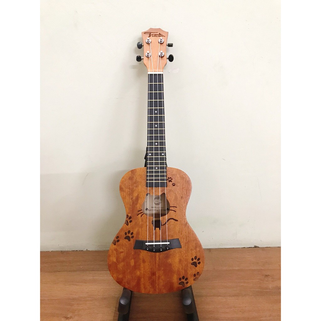 Đàn Ukulele Concert 23 inch Gỗ Mahogany - Hình con mèo