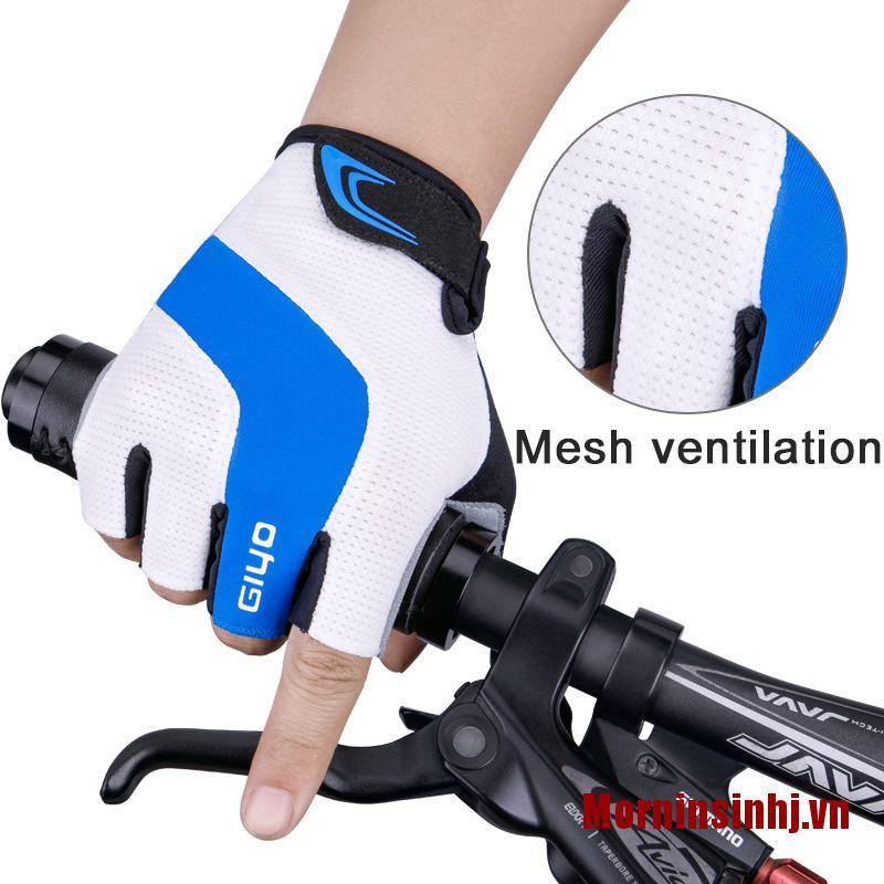 ✨Morninsinhj Breathable Lycra Fabric Unisex Cycling Gloves Road  Bicycle Half Finger Glove