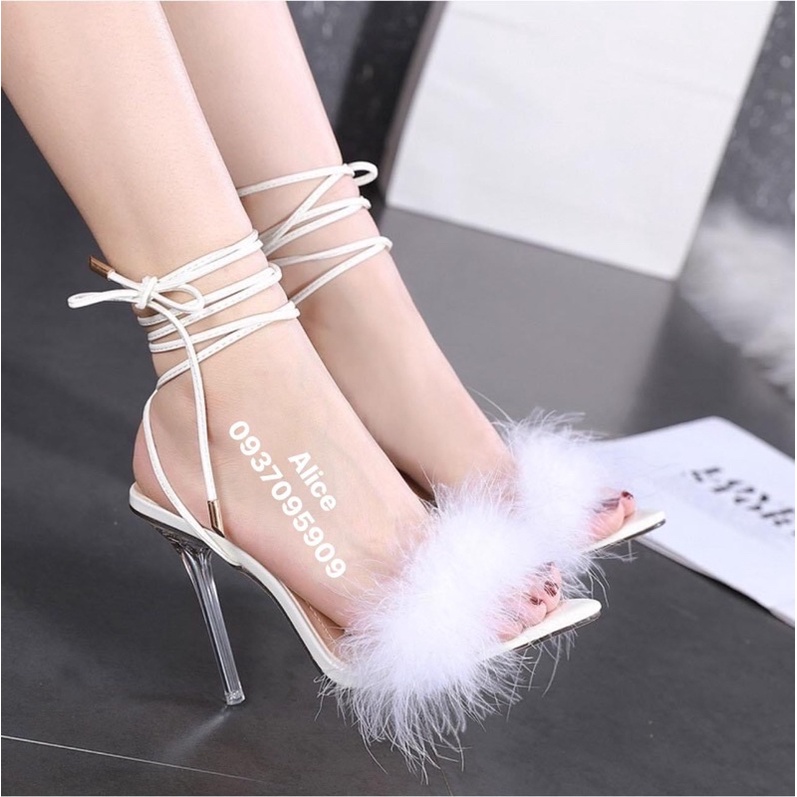 Giày Dép Sandal Mũi Nhọn, Gót Nhọn Phối Xoàn Đá Phụ Kiện 9P, 11P - Hàng VNXK Cao Cấp - Full Size 34-40