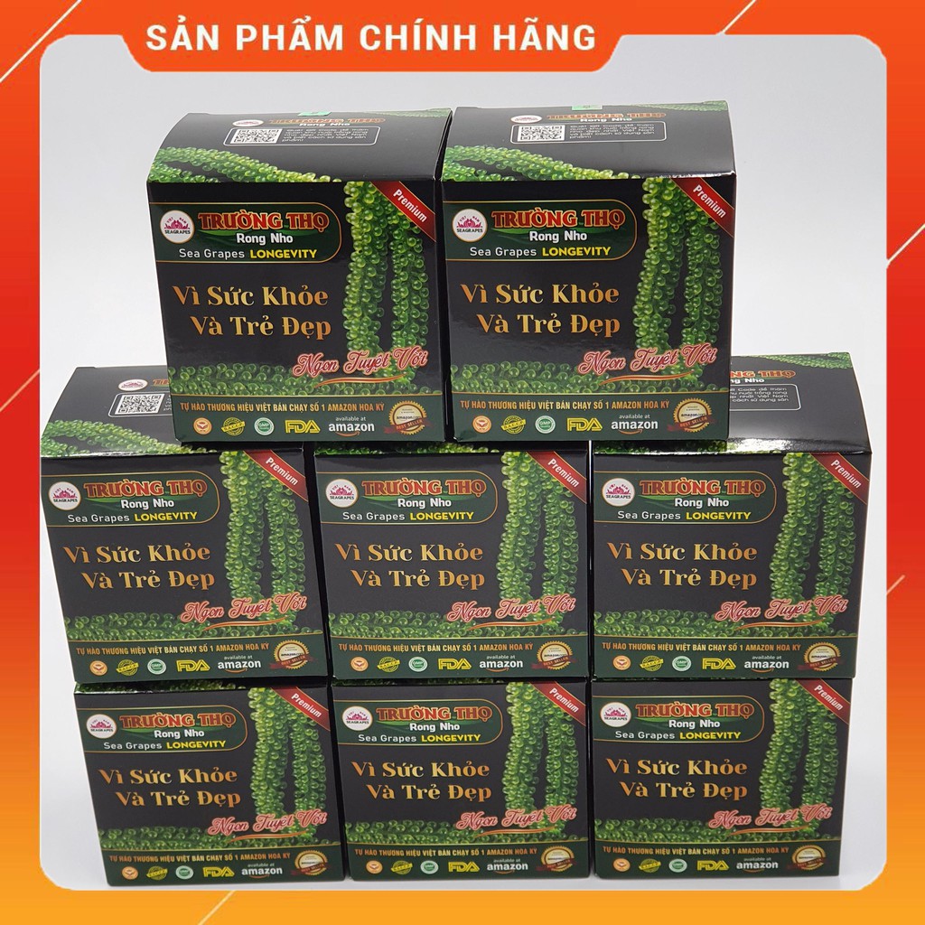 Rong Nho Trường Thọ Cao Cấp - Combo 8 Hộp 16 Gói x 20G - Thần Dược Đại Dương