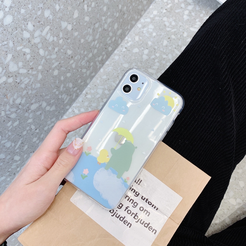 Ốp điện thoại trong suốt dễ thương cho IPHONE 6 7 8 P X XS XR XS MAX 11 PRO MAX | BigBuy360 - bigbuy360.vn