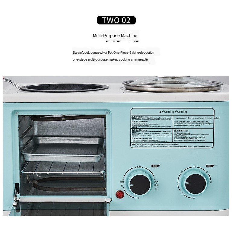 Máy làm đồ ăn sáng 6in1 Nordic Retro & Design 1200w (Xanh) - hàng cao cấp - Toro House 😍🥰