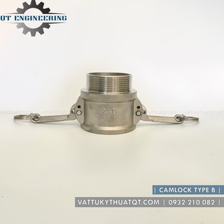 Khớp nối nhanh inox Camlock | Kiểu B | DN32,DN40,DN50 (Phi 42,49,60) [VATTUKYTHUATQT.COM]