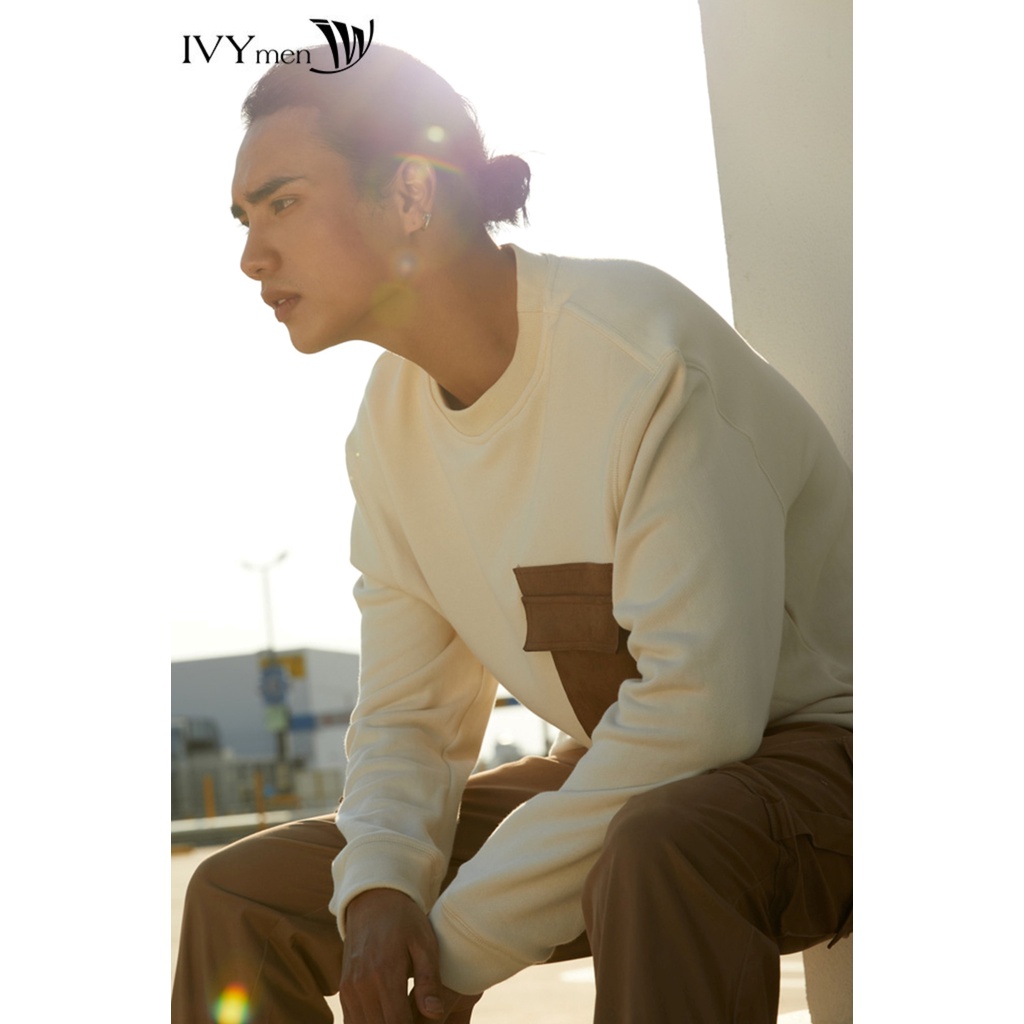 Áo thun nỉ nam tay dài IVY moda MS 58E3054