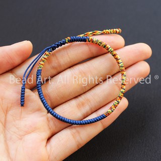 Vòng Tay Dây Ngũ Sắc Thắt Chỉ Màu Tibet Handmade (Xanh Dương - Ngũ Sắc), Vòng Tay Phong Thuỷ, Chuỗi Hạt S50 - Bead Art