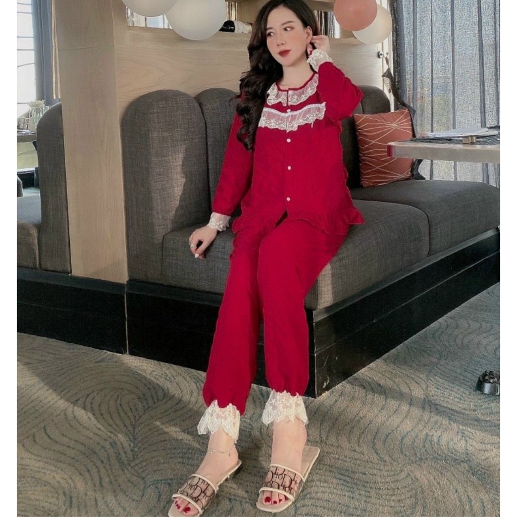 Bộ đồ bầu dài tay M191 chất đũi hàn freesize từ 45 đến 75kg