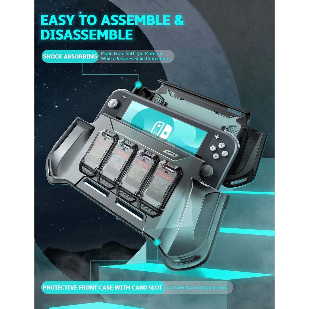 Ốp TPU SUPCASE bảo vệ tay cầm chơi game Nintendo Switch Lite 2019 tháo gỡ dễ dàng