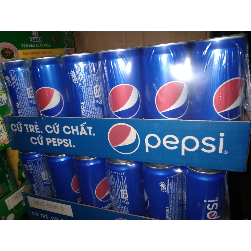 Nước ngọt Pepsi Cola thùng 24 lon x 330ml