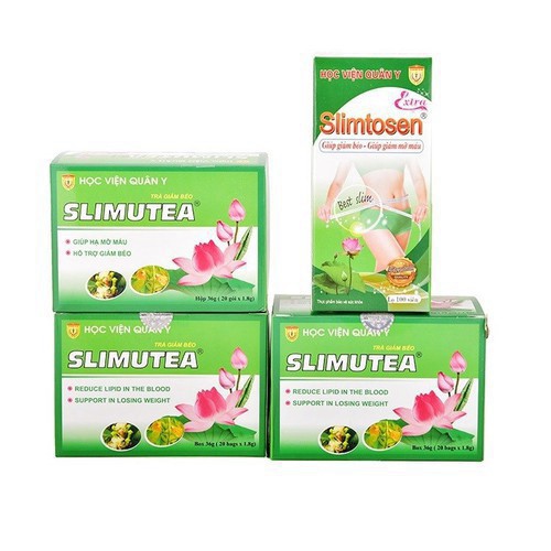 Bộ Giảm Cân 1 Slimtosen Extra + 3 Trà Slimutea Học viện Quân Y [Chính hãng]