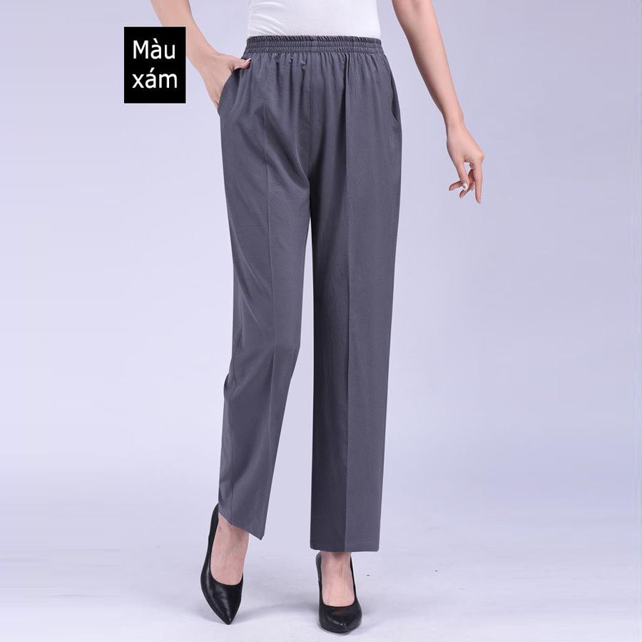 Quần trung niên nữ dáng dài, quần dài nữ trung niên cho mẹ cho bà có size to _QDA