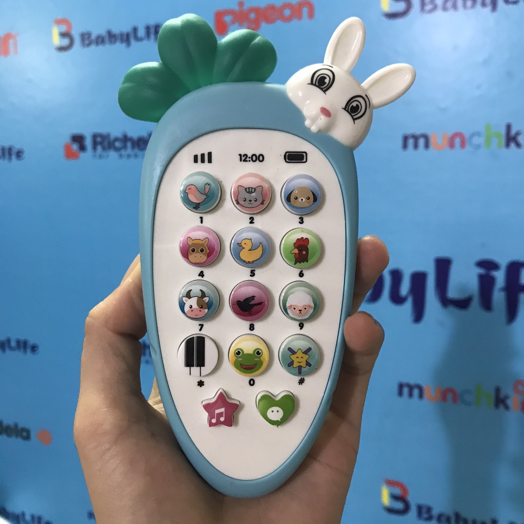 Điện Thoại Đồ Chơi Phát Triển Khả Năng Âm Chạc Cho Bé tặng kèm pin và dây đeo