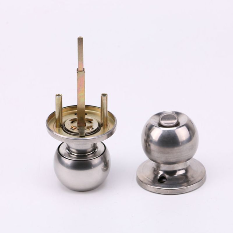 Bộ Ổ Khóa Cửa Kèm 3 Chìa Khóa Bằng Thép Không Gỉ Tiện Dụng Cho Phòng Ngủ / Phòng Tắm