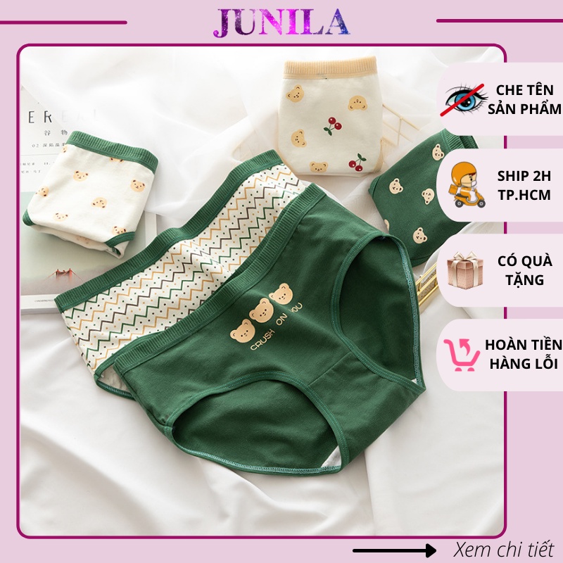 Quần lót nữ cotton cao cấp kháng khuẩn hoạt hình cute QL12