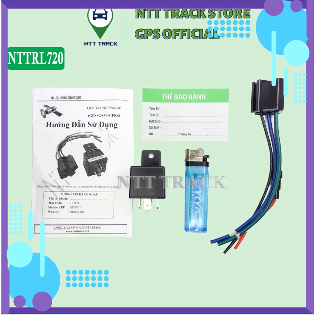 BÃO GIÁ Định vị giám sát tắt máy chống trộm xe máy dạng rơ le siêu nhỏ NTTRL720 - NTT Track BÃO GIÁ