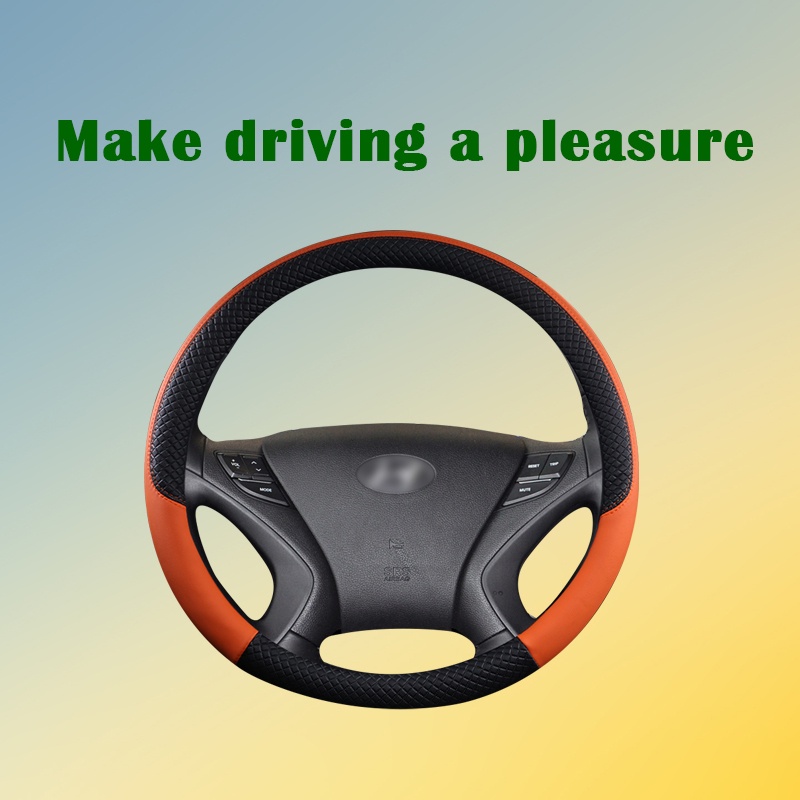 Bao Da Bọc Vô Lăng Xe Hơi Hyundai Solaris Accent Veloster I30 I20 I10 Kona Auto 38cm