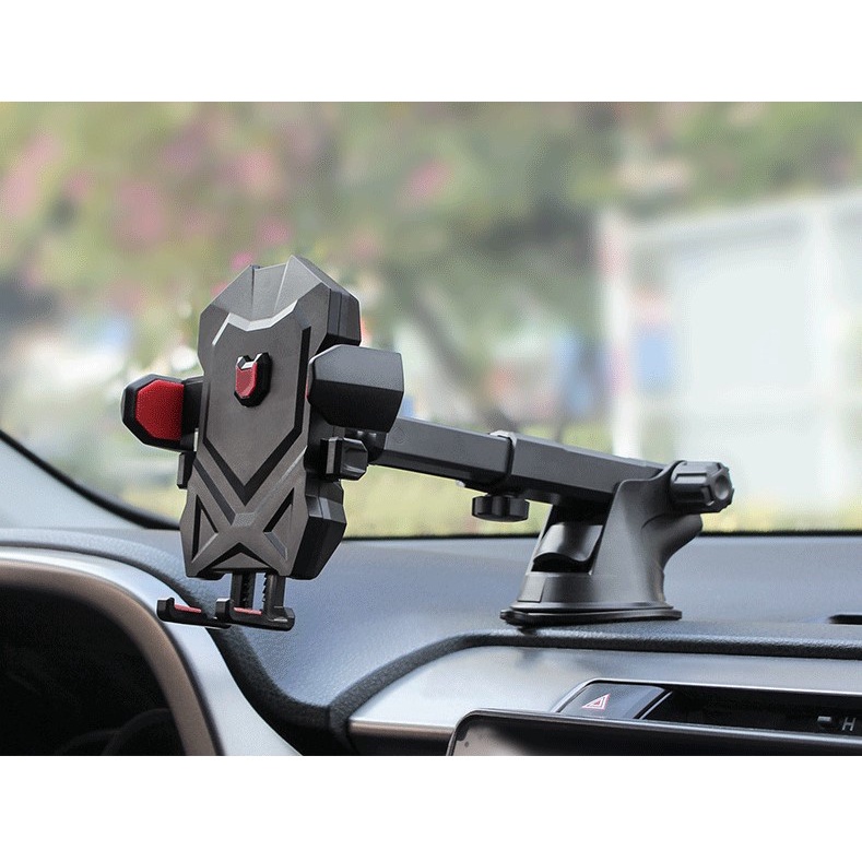 Giá đỡ điện thoại hít kính lái hoặc táp lô - thao tác chỉ 1 tay - mã D19