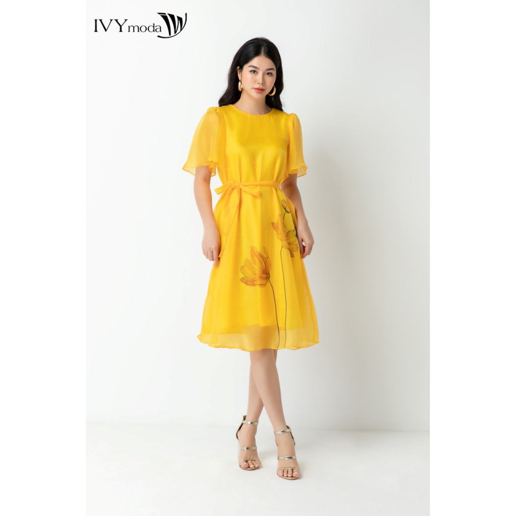 Đầm suông nữ tay lỡ IVY moda MS 48M6688