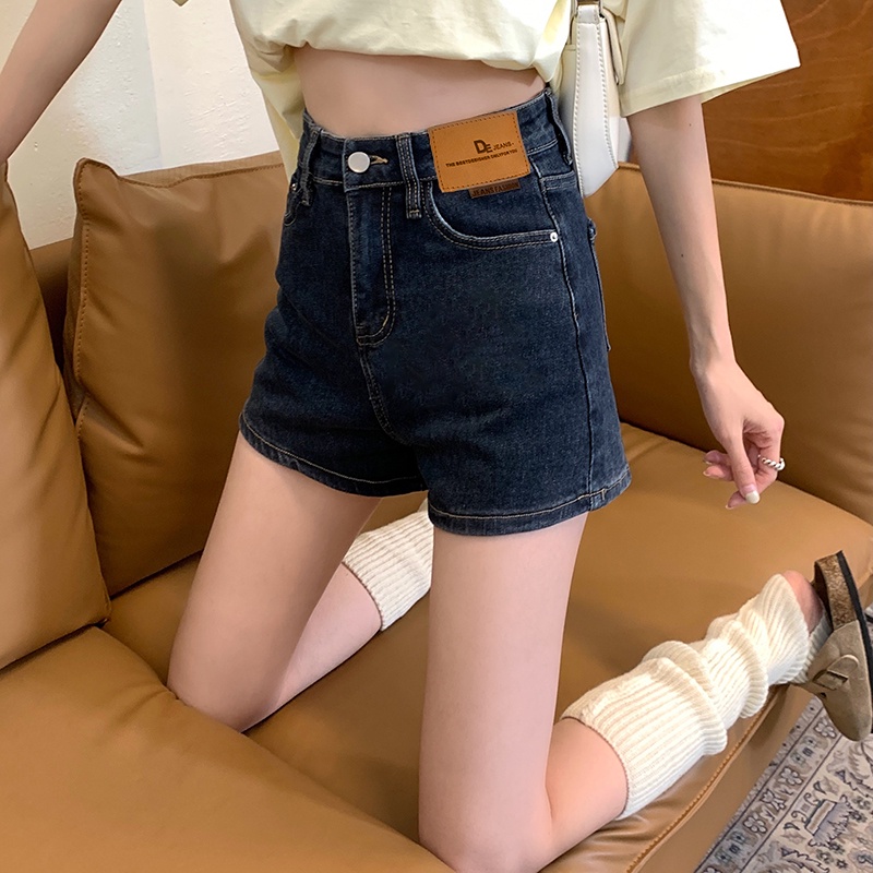Quần Short Denim Lưng Cao Ống Suông Phong Cách Mới 48875