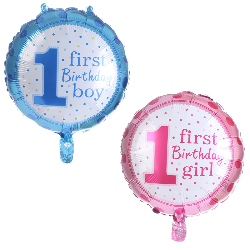 Bộ 5 Bong Bóng Foil Họa Tiết Chữ Happy Birthday 1 Dùng Trang Trí Tiệc Sinh Nhật Cho Bé