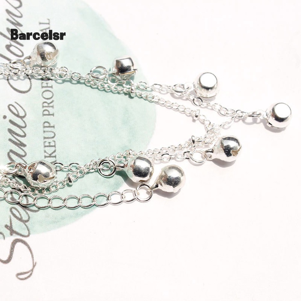 ♡Lắc Chân Hai Lớp Đính Chuông Và Đá Thời Trang Đi Biển Cho Nữ