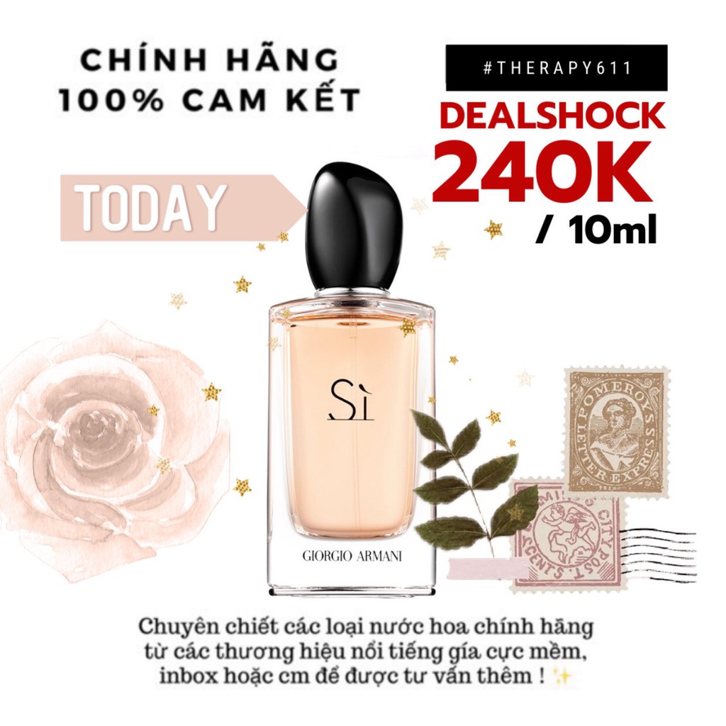 [𝗦𝗔𝗟𝗘]..::✨Mẫu Thử Nước Hoa Nữ Giorgio Armani Sì EDP (5ml/10ml/20ml)✨::..