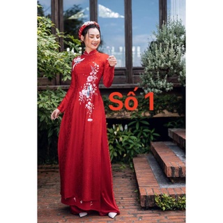 Áo dài gấm tơ 2tà