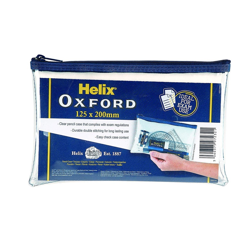 Bóp viết nhựa trong suốt OXFORD - 200x125mm - HELIX