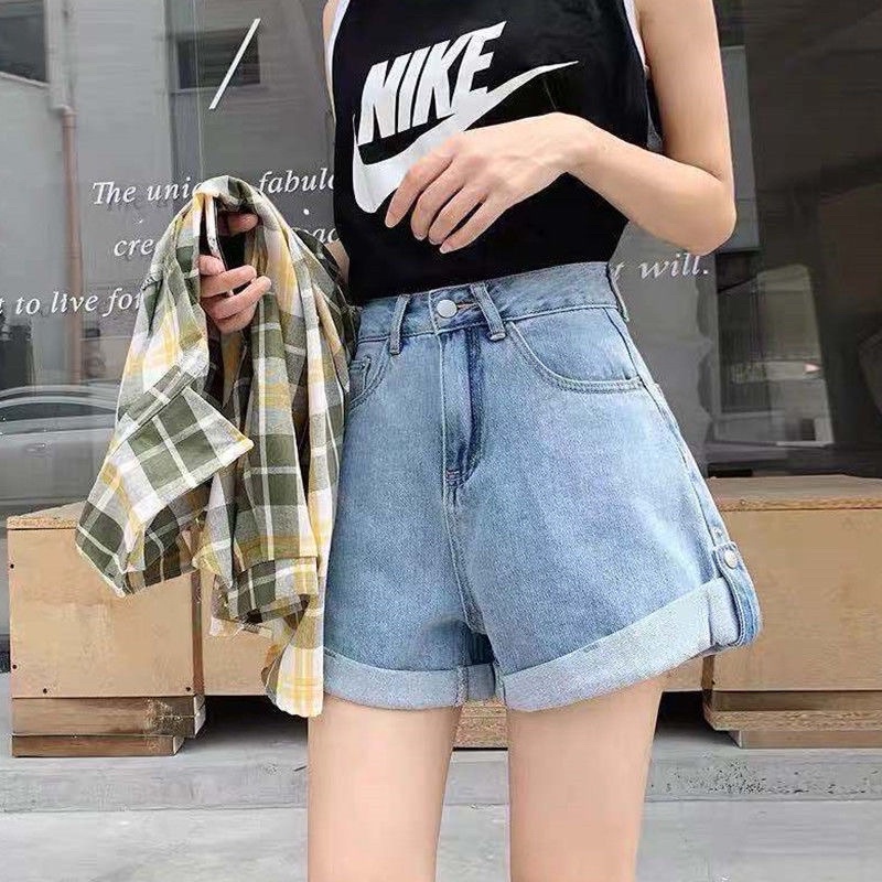 Quần Short Jean Nữ Lưng Cao Siêu Tôn Dáng ULZZANG Hàn Quốc