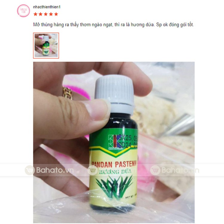 Hương lá dứa có màu xanh 20ml (nấu xôi, làm bánh, làm kem) | BigBuy360 - bigbuy360.vn