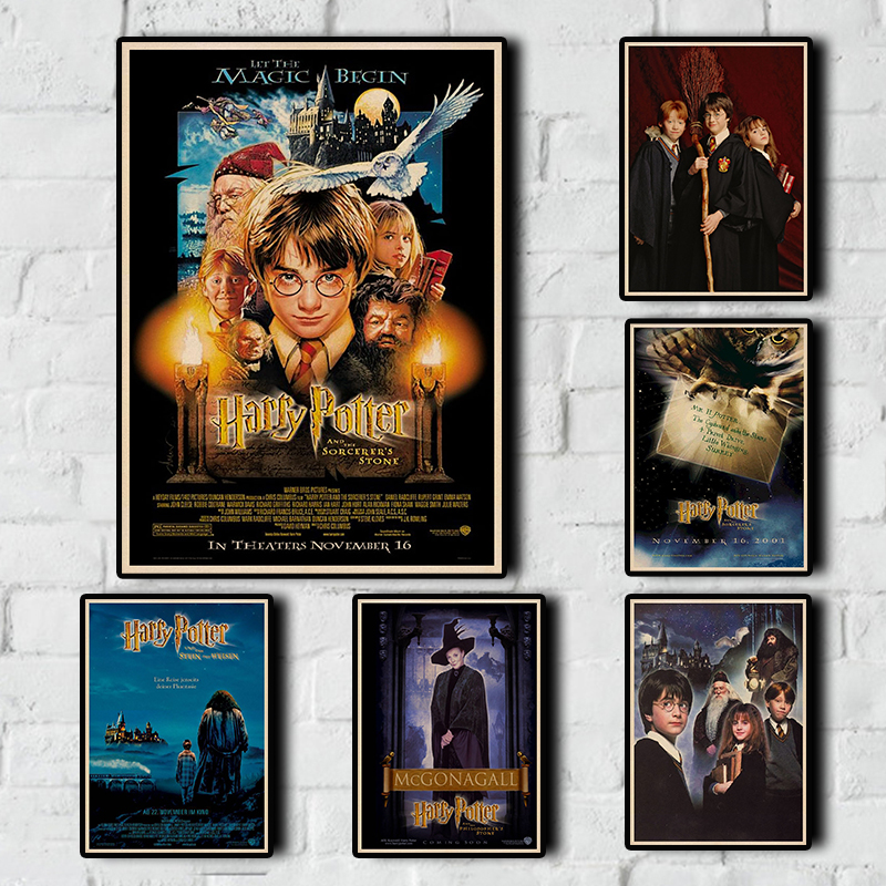 Poster Phim Harry Potter Và Magic Stone J K Lorraine Chất Lượng Cao Trang Trí Nhà Ở / Phòng Ngủ / Quán Bar Bằng Giấy Kraft (Giao Hàng Từ 3 Tờ)