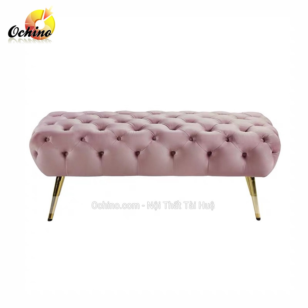 Ghế Dài Ngồi chờ, ghế Sofa Dài Phòng Ngủ NHún cổ điển Sang Chảnh dài 1m4 cm ( Ảnh Thật và Video)