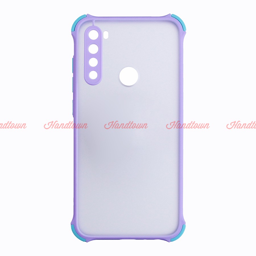 Ốp Lưng Chống Sốc Nhám Xiaomi Redmi Note 8 Viền Màu Thời Trang TPU Viền Dẻo Lưng Cứng