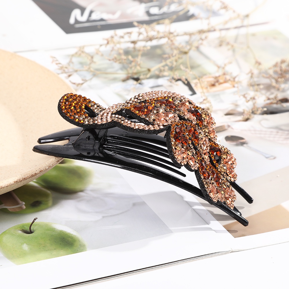 Kẹp tóc HAIMEIKANG hình trái tim đánh kim cương nhân tạo vintage thanh lịch cho nữ