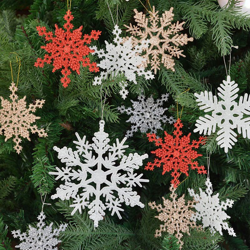 Set 3 Bông tuyết trang trí cây thông noel size 10cm