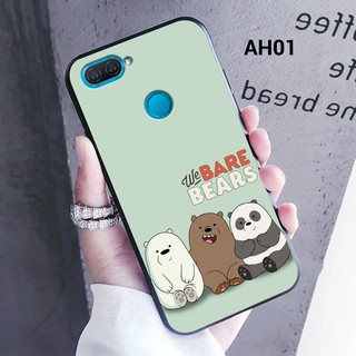 Ốp lưng OPPO A12 in hình gấu We bare bears siêu dễ thương