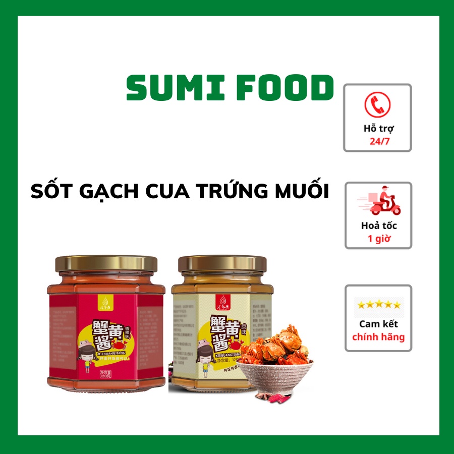 Sốt gạch cua trứng muối hũ 120gr