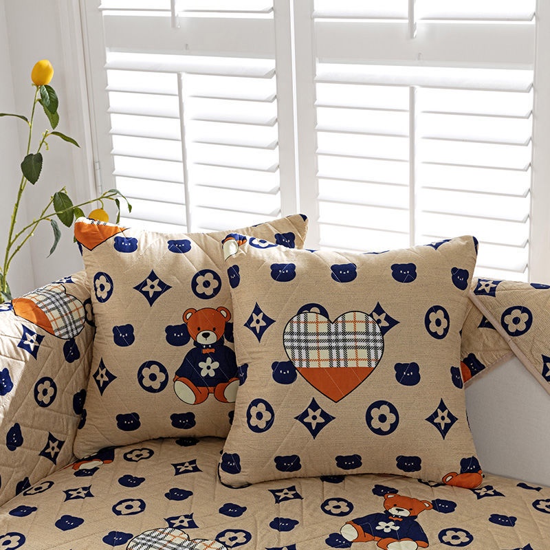 Đệm Sofa Bốn Mùa Đệm Sofa Bông Không Trơn Trượt Hiện đại Đơn Giản Phổ Biến Đệm Sofa Hoạt Hình Mô Hình Hoạt Hình Bao Bọc Ghế Sofa