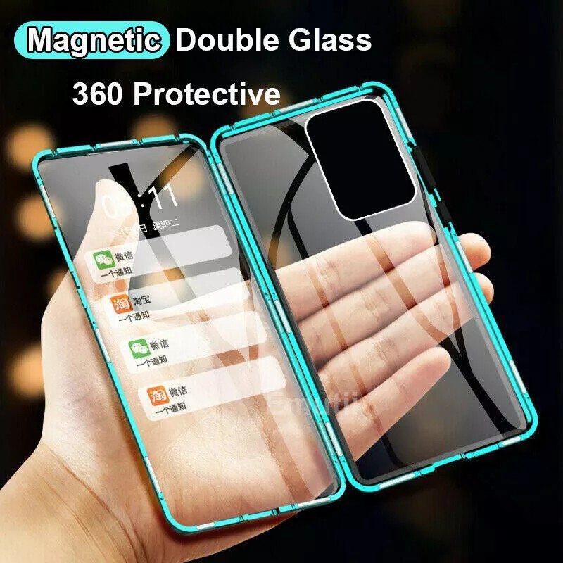 Ốp điện thoại hai mặt bảo vệ 360 độ từ tính dành cho Samsung Galaxy Note 20 20 Ultra S21 Plus S21 Ultra S20 FE