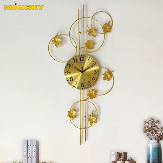 Đồng hồ treo tường MONSKY GCLOCK loại 100X48 (cm) cao cấp làm từ kim loại sơn tĩnh điện chạy máy kim trôi chuẩn (2015)