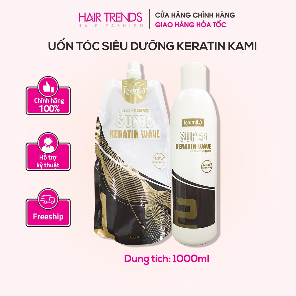 (CHÍNH HÃNG) Thuốc uốn tóc siêu dưỡng keratin KAMI-Uốn không quan tâm mềm hoá