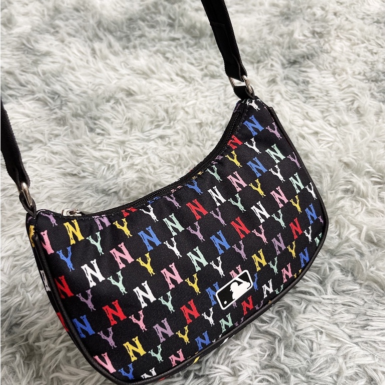[TỔNG HỢP] Túi kẹp nách / Túi đeo vai NY MLB Big Logo Solid Hobo Bag New | HÀNG XUẤT DƯ XỊN