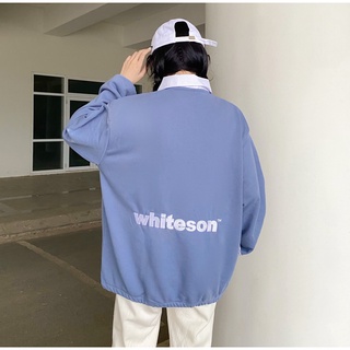 ÁO POLO SWEATER LOGO PEARL BLUE