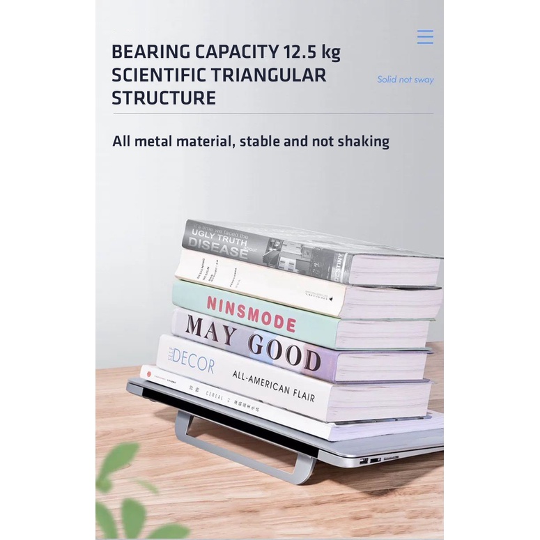 Giá Đỡ tản nhiệt nhôm siêu mỏng Calstone Cho Macbook & Laptop