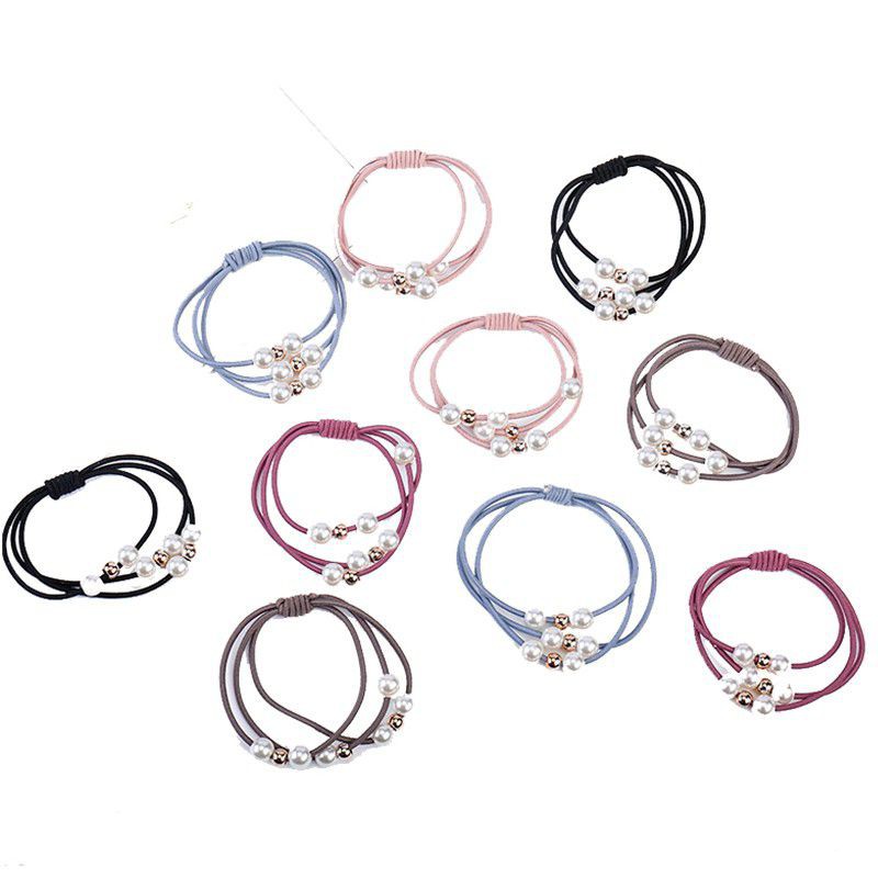 Dây buộc tóc đính ngọc kiểu Hàn Quốc siêu dễ thương (Hàng có sẵn)