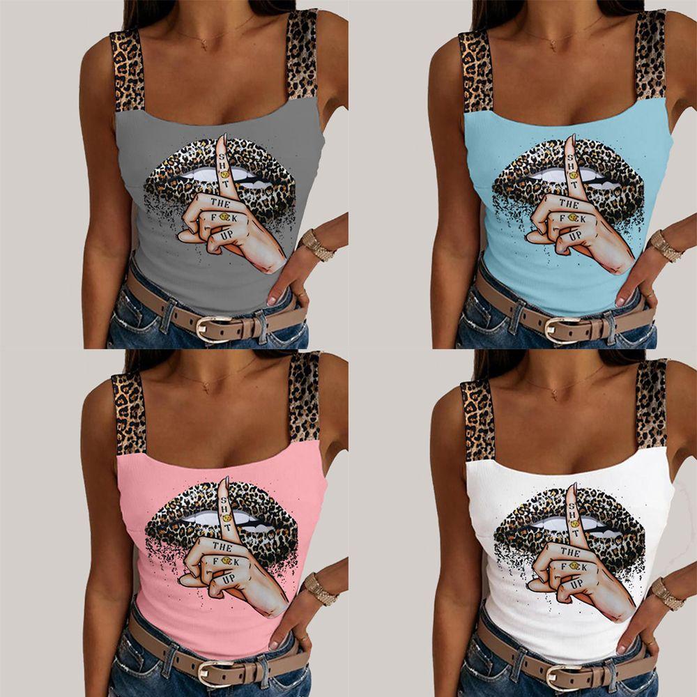 Áo Nữ Không Tay Họa Tiết Da Báo Thời Trang Quyến Rũ