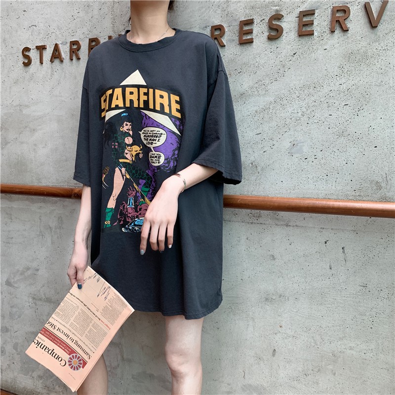 Áo Thun Tay Ngắn Cổ Thuyền Dáng Rộng Nhiều Màu Sắc